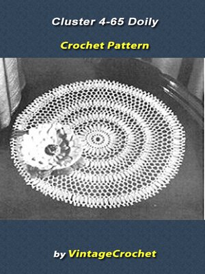 cover image of Cluster Doily 4-65 Vintage Crochet Pattern eBook